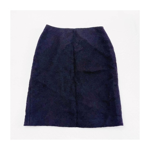 Michael Kors Navy Wool Tweed Pencil Skirt Italy SZ6 - Picture 1 of 8